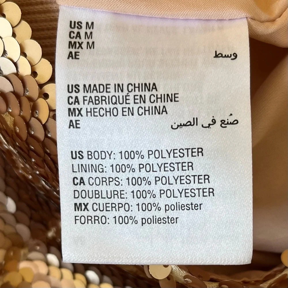 Becca Tilley for Bar III Rose Gold Sequin Mini Skirt M